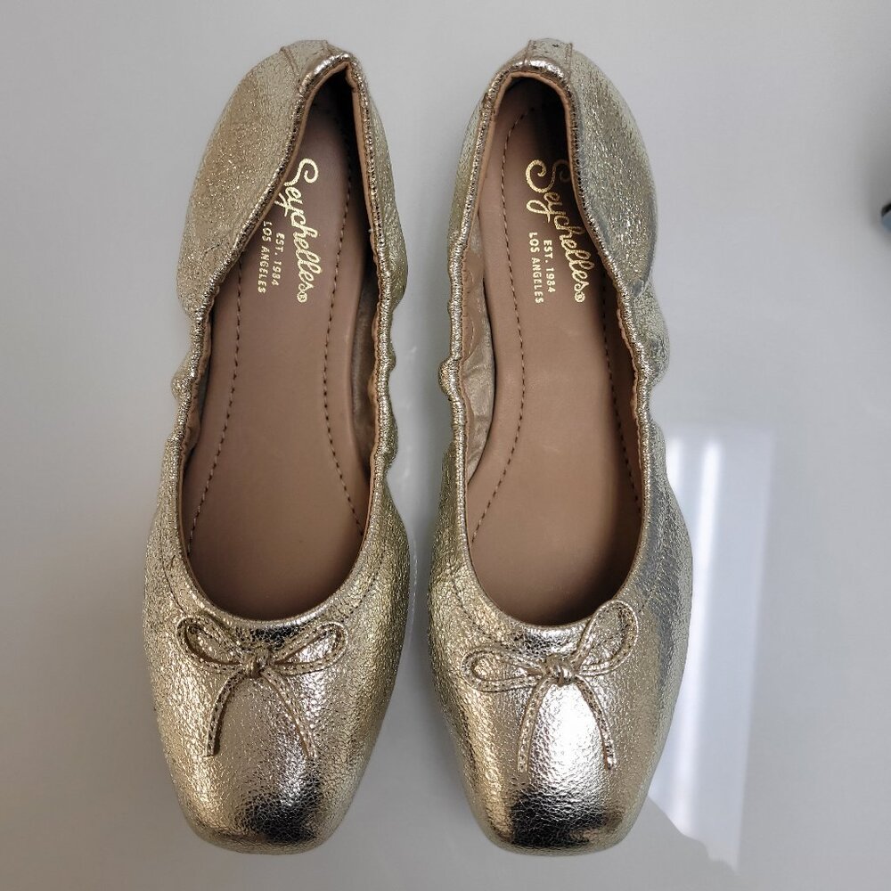 Seychelles Gold Ballet Flats- Brand New!